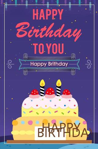 男朋友男神生日祝福贺卡男性朋友领导生日祝福邀请函