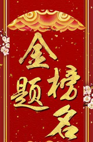 喜庆红国风升学宴金榜题名电子邀请函邀请函